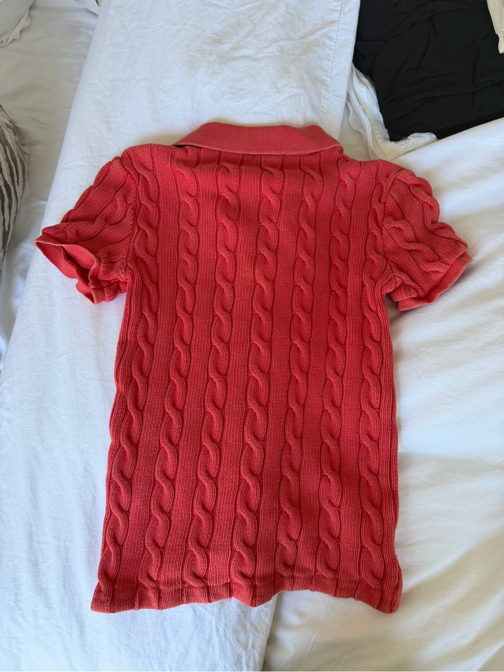 Polo by Ralph Lauren Girls' Coral Cable-Knit Polo Shirt - Picture 3 of 3
